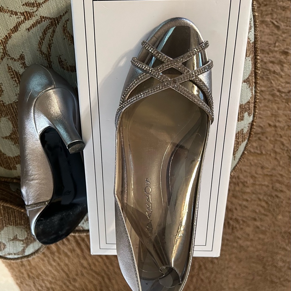 Elegant Silver Women's Heels